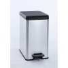 Odpadkový kôš, pedálový, 25 l, CURVER Slim Bin, čierno strieborná