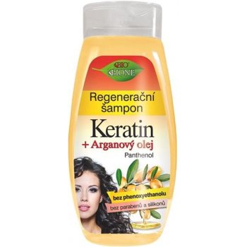 BC Bione regeneračný šampón Keratin & Panthenol Arganový olej 260 ml