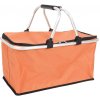 Skladací nákupný košík 46 × 27 × 23 cm, hliník a polyester, oranžový