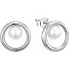 MINET JMAS7032SE00 - Strieborné náušnice prírodné perly s bielymi zirkónmi