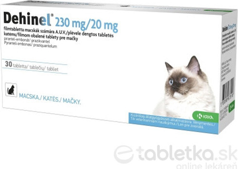 Dehinel 230 mg/20 mg pre mačky 30 tbl