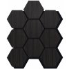 Akustický panel s dřevěnou dýhou - Hexagon - dekor dub čierny | 79,8×66 cm | ALFIstyle.cz