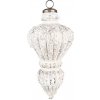 Clayre & Eef Biela antik sklenená ozdoba banka XL - Ø12*21 cm - Clayre & Eef