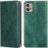 Peňaženkové kožené puzdro GLOSS OIL na Motorola Moto G32 - Zelená