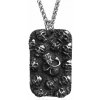 Oceľový prívesok s lebkami Dark Side Tag - včetně řetízku 3mm/ 55 cm