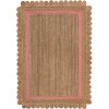 Flair Rugs koberce Kusový koberec Grace Jute Natural/Pink - 160x230 cm Béžová