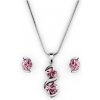 Súprava ružová so Swarovski Elements vlnka Light Rose
