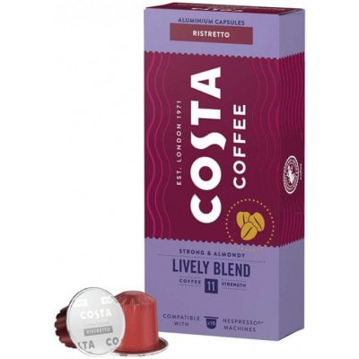 COSTA COFFEE Lively Blend kompatibilné s Nespresso RISTRETTO 50 Kapsule