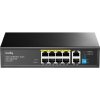 CUD Cudy FS1010PG sieťový prepínač Fast Ethernet (10/100) Podpora napájania cez Ethernet (PoE) Čierna