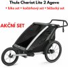 Thule Chariot Lite 2 Agave + bike set + kočíkový set + bežecký set