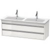 Duravit Ketho - Umývadlová skrinka 48x127x48 cm, 2 zásuvky, lesklá biela KT643202222