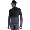 ICEBREAKER M Mer 200 Realfleece Descender LS Half BLACK/GRAPHITE/CB - XXL