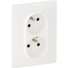 Dvojzásuvka 2x2P+T-s detskou ochranou-VALENA LIFE-biela - 753186
