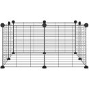 vidaXL 8-panelová klietka pre domáce zvieratá čierna oceľ 35 x 35 cm
