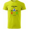 Volejbal volá - Klasické pánske tričko vyššej gramáže - XS ( Limetková )