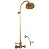 MORAVA RETRO - Sprchový systém s batériou, stará mosadz (bronz) MK381.5/3SM, RAV Slezák Farba: Stará mosadz (bronz), Rozmer: 100 mm
