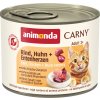 animonda Carny Adult 6 x 200 g - hovädzie, kuracie a kačacie srdiečka