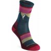 Darn Tough dámske trekingové ponožky HIKE/TREK LIGHTWEIGHT MERINO CUSHION MICRO CREW dark teal teal/pink