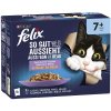 Felix Fantastic Senior kapsičky - hovädzie, kuracie, sardinky, losos (12 x 85 g)