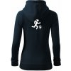 Orientačný beh muž-žena - Mikina dámska trendy zipper s kapucňou - M ( Tmavomodrá (veľmi tmavá - skoro čierna) )
