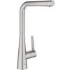 Drezová batéria GROHE Zedra s vyťahovacou spŕškou, 2 prúdy supersteel 32553DC2