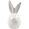 Keramický dekoratívny zajac ušatý 11,5cm - biely