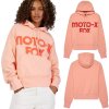 Fox W Moto-X Oversized fleece Po mikina, pale pink, M