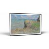 Claude Monet Claude Monet - Cliff Walk at Pourville | Obraz Vintessia v ráme Rozmery obdĺžnik: 50x75, Rám: Čierny matný-alu