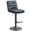 Barová stolička Damar velvet, tmavosivá
