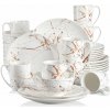 LOVECASA GOLD SPLASH White 32 dielna porcelánová jedálenská