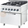 Plynový sporák s elektrickou rúrou, 4- horákový, 14 + 6,5 kW, G30 | STALGAST, ECO