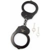 Mister B Cuff Double Lock with Hoop Black