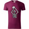 Basketbal kostra - Tričko z organickej bavlny - S ( Fuchsiová )
