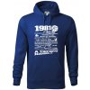 1981 v kocke - Mikina pánska Cape s kapucňou - 2XL ( Kráľovská modrá )