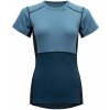 Devold Lauparen Dámske funkčné tričko Merino 190 T Shirt Wmn modrá tm.sivá