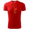 Volejbal zlatá - Pánske tričko Fantasy športové - S ( Červená )