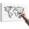 Obraz na korku mapa sveta v nádhernom prevedení
