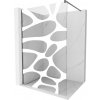 MEXEN/S - Kioto Sprchová zástena Walk-in 90 x 200, biely vzor 8 mm, grafit kartáčovaná 800-090-101-66-97