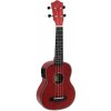 Dimavery UK-100, elektroakustické sopránové ukulele, červené