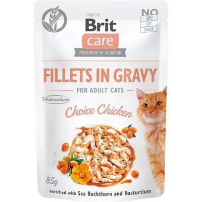 Brit Care Cat Kuracie filety v omáčke pre mačky 85 g