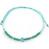 Náramok shamballa srdce a brúsené korálky s AB efektom zelený tyrkys 1ks