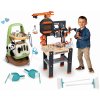Set pracovný stôl s funkčným žeriavom a zverolekársky vozík Black&Decker Smoby s plyšovou pandou a upratovacou sadou