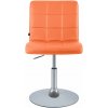 Stolička Ricky imitácia kože, oranžová