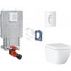 Grohe Uniset - Set predstenovej inštalácie, klozetu, dosky SoftClose, tlačidla Arena Cosmopolitan a súpravy na vhadzovanie tabliet, Triple Vortex, alpská biela SANI15BB3121