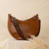 Ammyla Kožená kabelka Luna (brandy hnedá) Crossbody popruh: bez popruhu kolekcia Luna