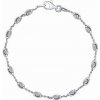 Stříbrný náramek Ostara s broušenými korálky - 3 mm varianta 20 cm