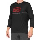 100% Airmatic 3/4 Sleeve Black/Red pánsky