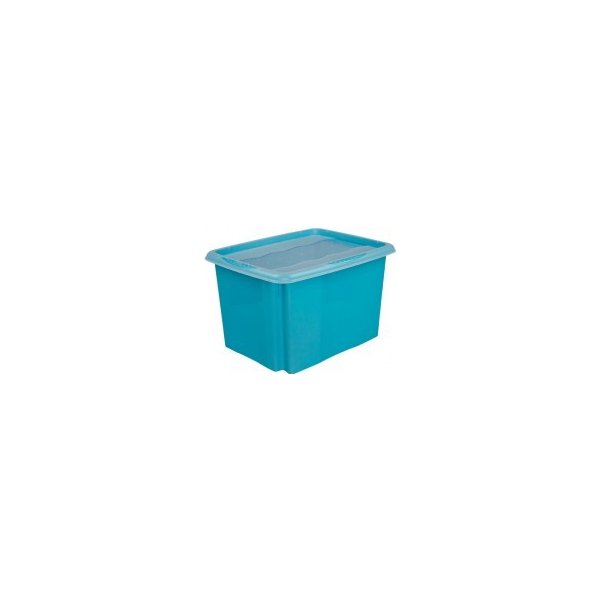 Colours Plastový box 24 l modrý s vrchnákom 41 x 34 x 22 cm od 8,49 € -  Heureka.sk