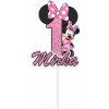 Zápich - Minnie s menom a vekom (typ 3) - bez paličky - 12cm - Obrázok