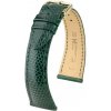 Kožený remienok Hirsch London M 04266140-1, zelený, jašteričia koža, dĺžka M, Quick Release 18 mm